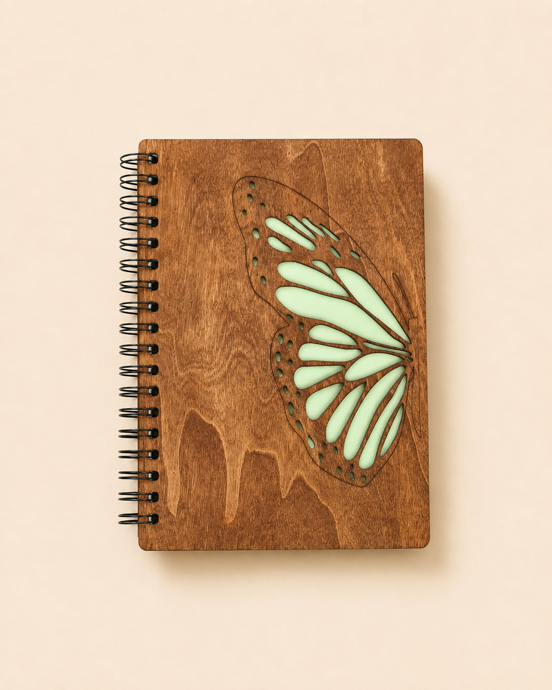 Blank wooden sketchbook preview