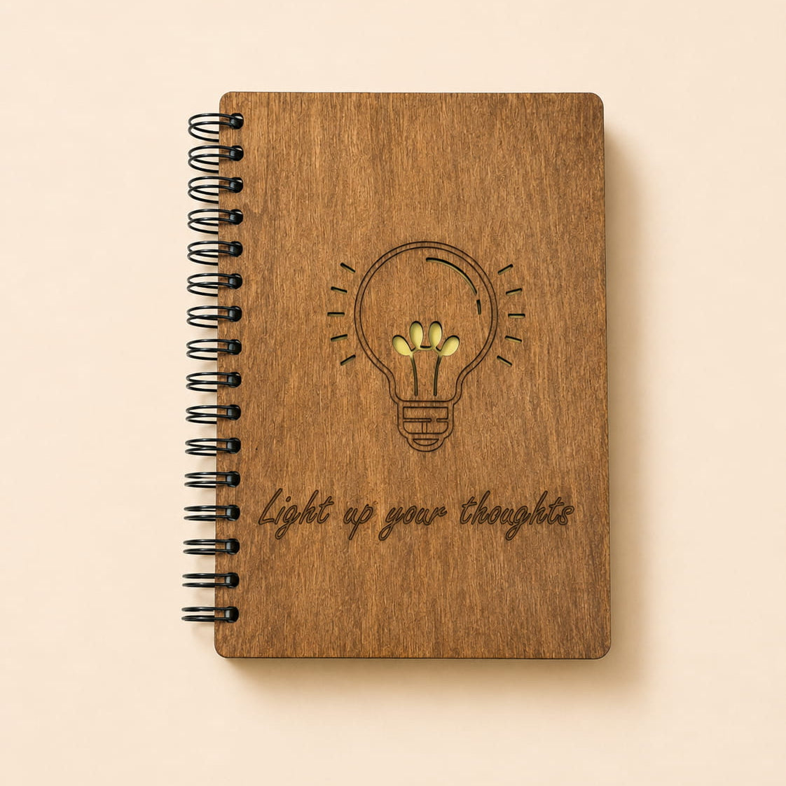 Blank wooden sketchbook preview