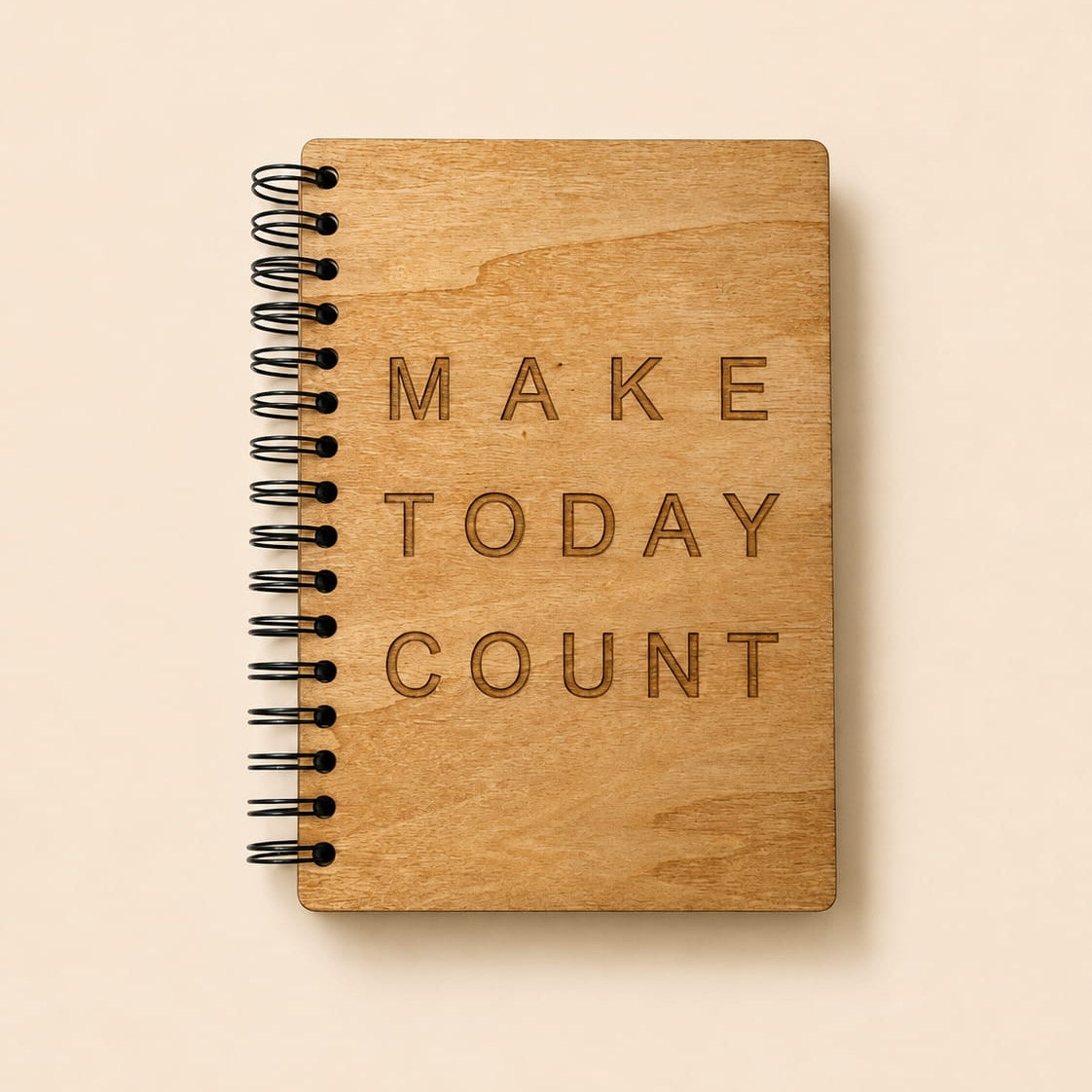 Blank wooden sketchbook preview