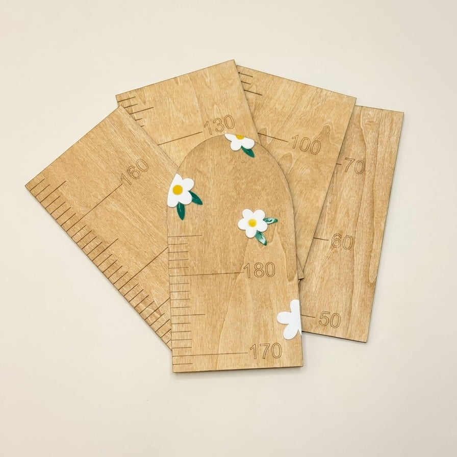 Growth chart to measure height wall mounted customizable