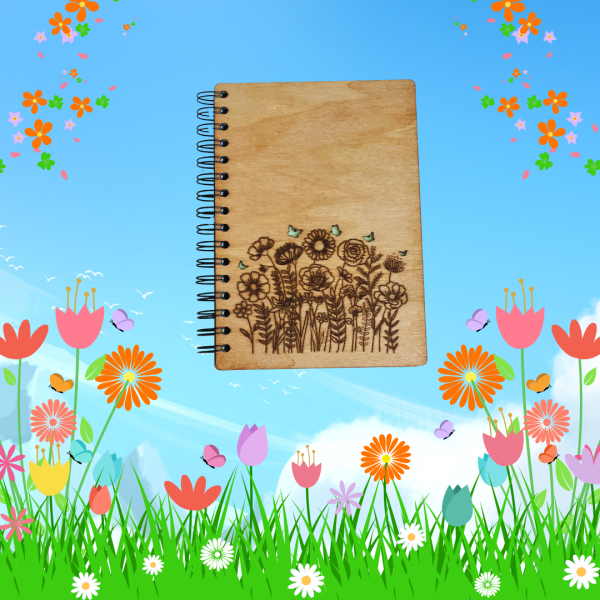 Floral garden with butterflies
