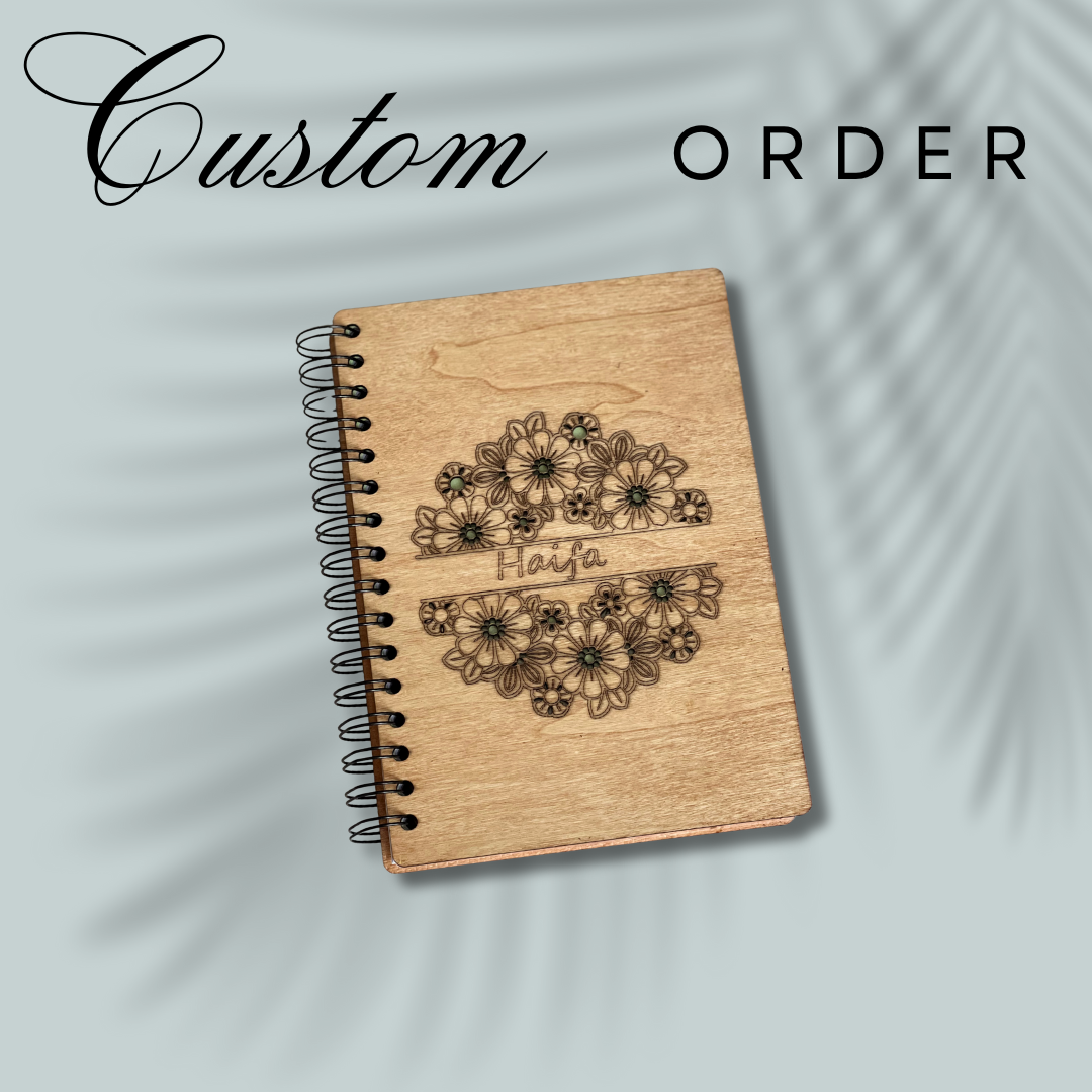Custom Order Wooden Notebook