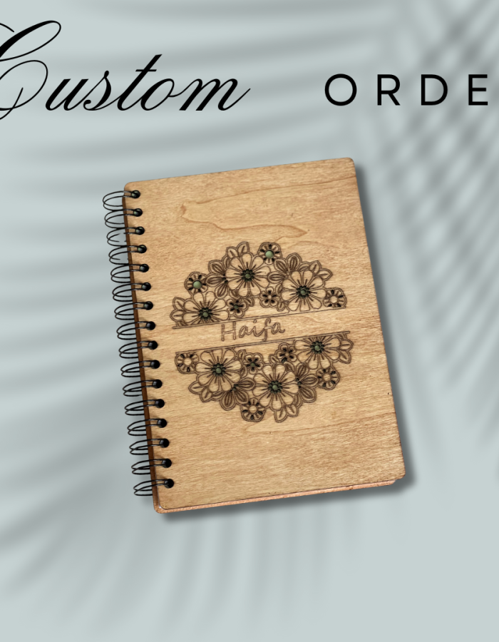 Custom Order Wooden Notebook